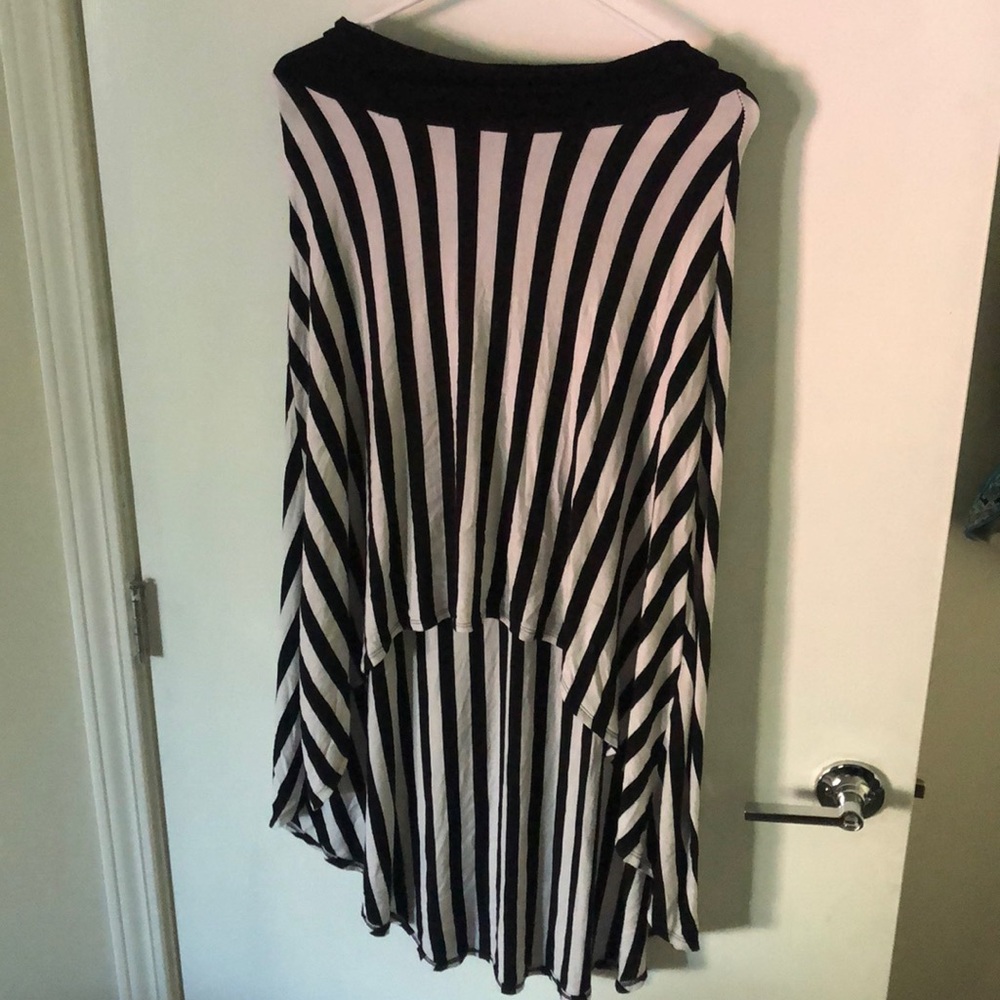 Long asymmetrical skirt